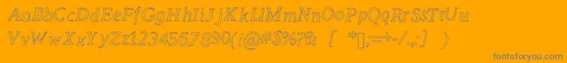 DearStudioAudience-Schriftart – Graue Schriften auf orangefarbenem Hintergrund