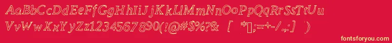 DearStudioAudience Font – Yellow Fonts on Red Background