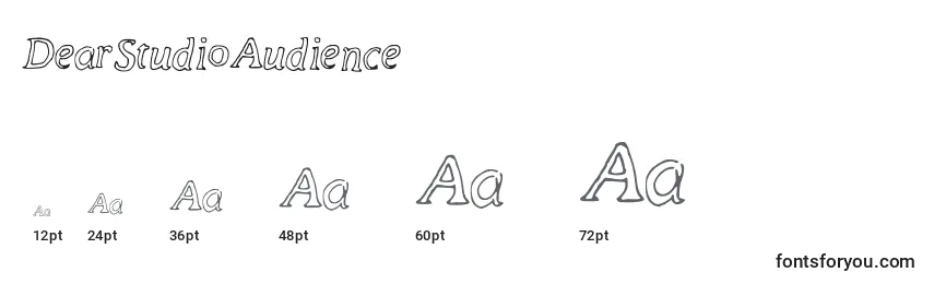 Размеры шрифта DearStudioAudience