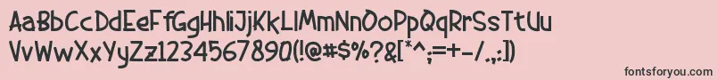 dumeng Font – Black Fonts on Pink Background