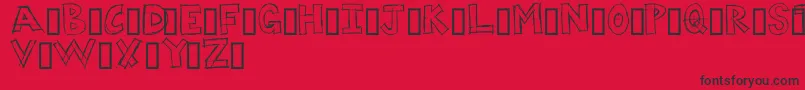 DUMPS Font – Black Fonts on Red Background