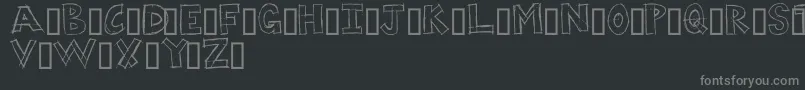 フォントDUMPS – 黒い背景に灰色の文字