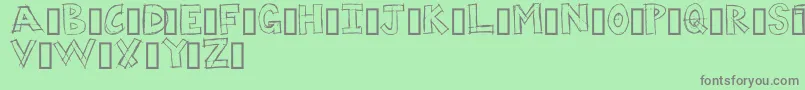 DUMPS Font – Gray Fonts on Green Background