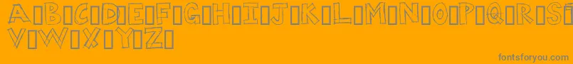 DUMPS Font – Gray Fonts on Orange Background