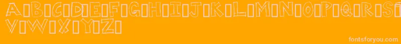DUMPS Font – Pink Fonts on Orange Background