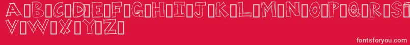 DUMPS Font – Pink Fonts on Red Background