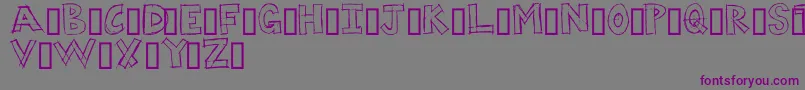Шрифт DUMPS – фиолетовые шрифты на сером фоне