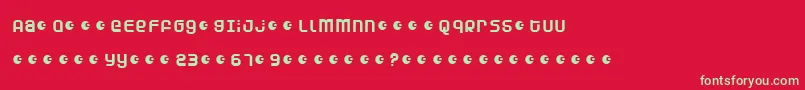 DUNEA    Font – Green Fonts on Red Background