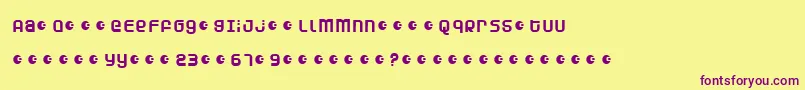 DUNEA    Font – Purple Fonts on Yellow Background
