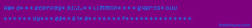 Czcionka DUNEAM   – niebieskie czcionki na fioletowym tle