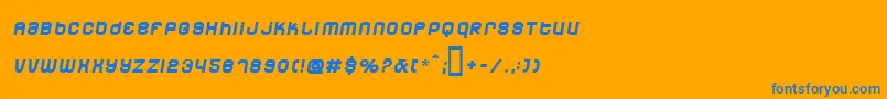 DUNEM    Font – Blue Fonts on Orange Background