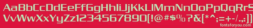 dungeon Font – Green Fonts on Red Background