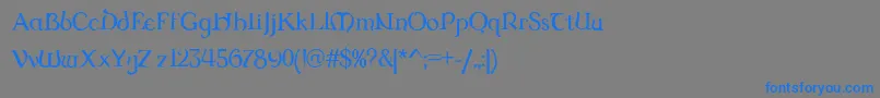 DUNGRG   Font – Blue Fonts on Gray Background