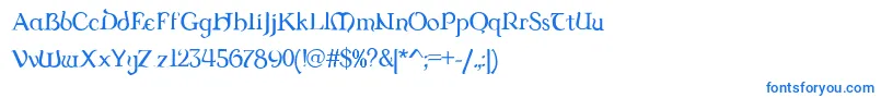 DUNGRG   Font – Blue Fonts on White Background