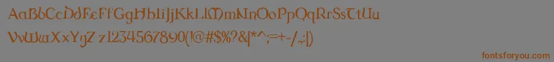 DUNGRG   Font – Brown Fonts on Gray Background