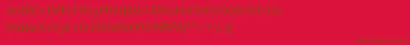 Шрифт DUNGRG   – коричневые шрифты на красном фоне