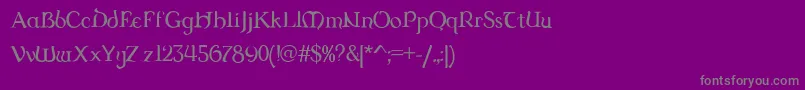 DUNGRG  -Schriftart – Graue Schriften auf violettem Hintergrund