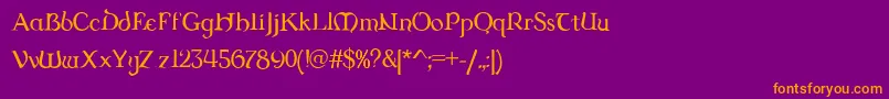 DUNGRG   Font – Orange Fonts on Purple Background
