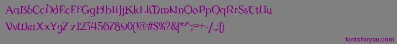 Шрифт DUNGRG   – фиолетовые шрифты на сером фоне