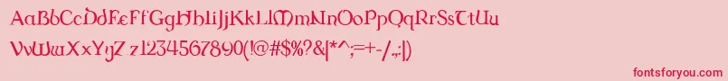 DUNGRG   Font – Red Fonts on Pink Background