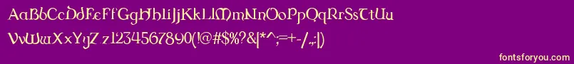 DUNGRG   Font – Yellow Fonts on Purple Background