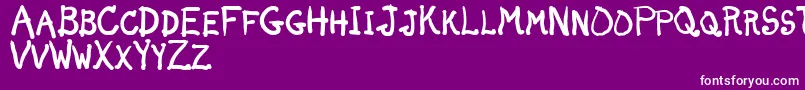 dunno Font – White Fonts on Purple Background