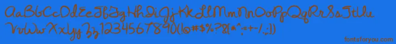 Шрифт YesterdayAgain – коричневые шрифты на синем фоне