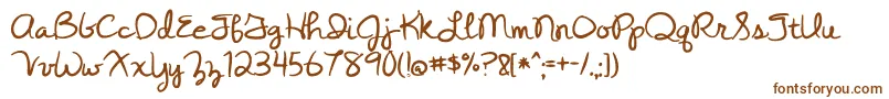 YesterdayAgain Font – Brown Fonts on White Background