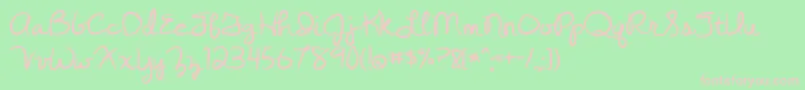 YesterdayAgain Font – Pink Fonts on Green Background