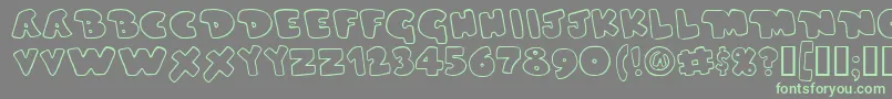 Шрифт DUPERG   – зелёные шрифты на сером фоне
