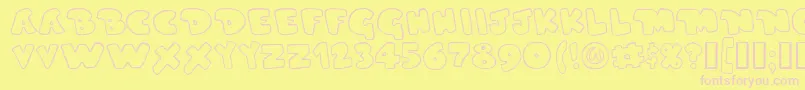 DUPERG   Font – Pink Fonts on Yellow Background