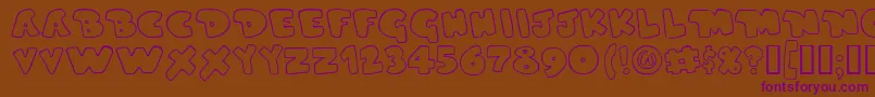 Шрифт DUPERG   – фиолетовые шрифты на коричневом фоне