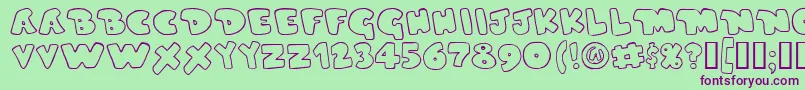 Шрифт DUPERG   – фиолетовые шрифты на зелёном фоне