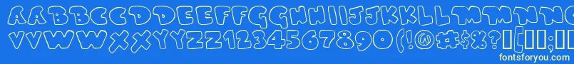 DUPERG   Font – Yellow Fonts on Blue Background