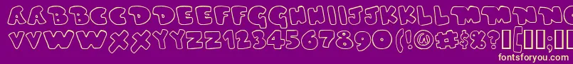 DUPERG   Font – Yellow Fonts on Purple Background