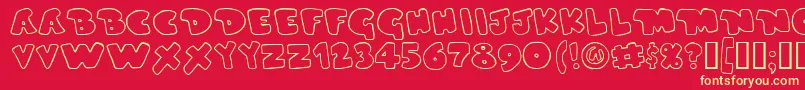 DUPERG   Font – Yellow Fonts on Red Background