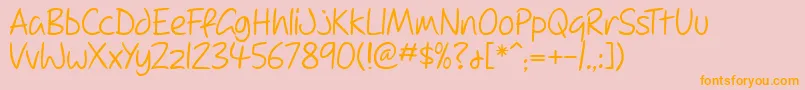 duprl    Font – Orange Fonts on Pink Background