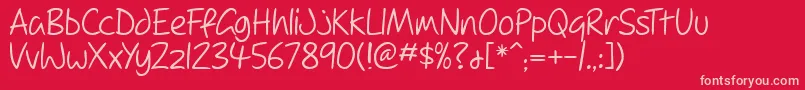 duprl    Font – Pink Fonts on Red Background