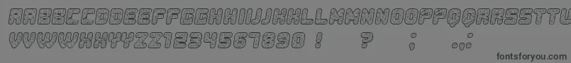 Czcionka Duration Italic – czarne czcionki na szarym tle