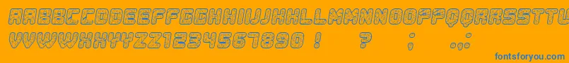fuente Duration Italic – Fuentes Azules Sobre Fondo Naranja