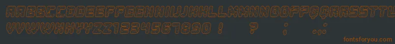 Duration Italic-Schriftart – Braune Schriften auf schwarzem Hintergrund