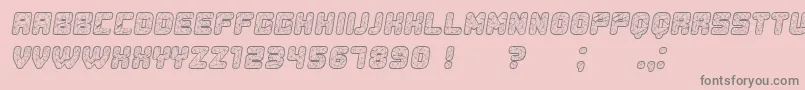フォントDuration Italic – ピンクの背景に灰色の文字