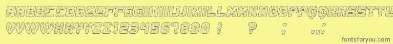 Duration Italic Font – Gray Fonts on Yellow Background
