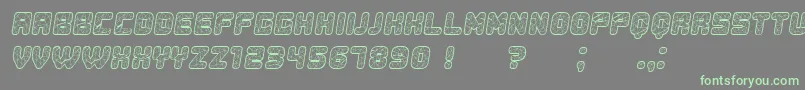 Czcionka Duration Italic – zielone czcionki na szarym tle