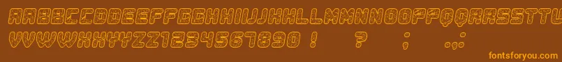 Шрифт Duration Italic – оранжевые шрифты на коричневом фоне