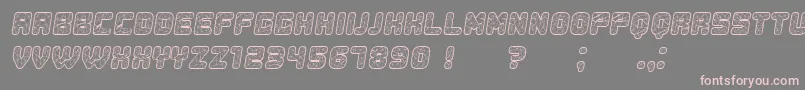 Duration Italic-Schriftart – Rosa Schriften auf grauem Hintergrund