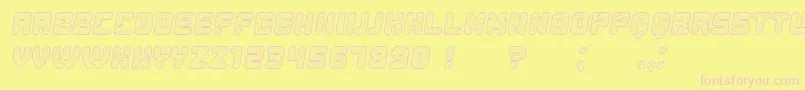 Duration Italic Font – Pink Fonts on Yellow Background