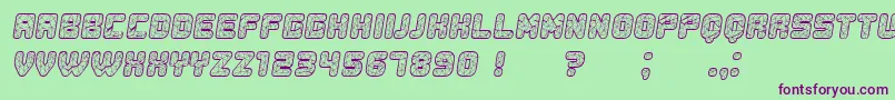 Duration Italic-fontti – violetit fontit vihreällä taustalla