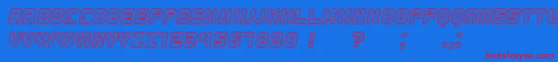 Police Duration Italic – polices rouges sur fond bleu