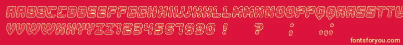 Duration Italic Font – Yellow Fonts on Red Background